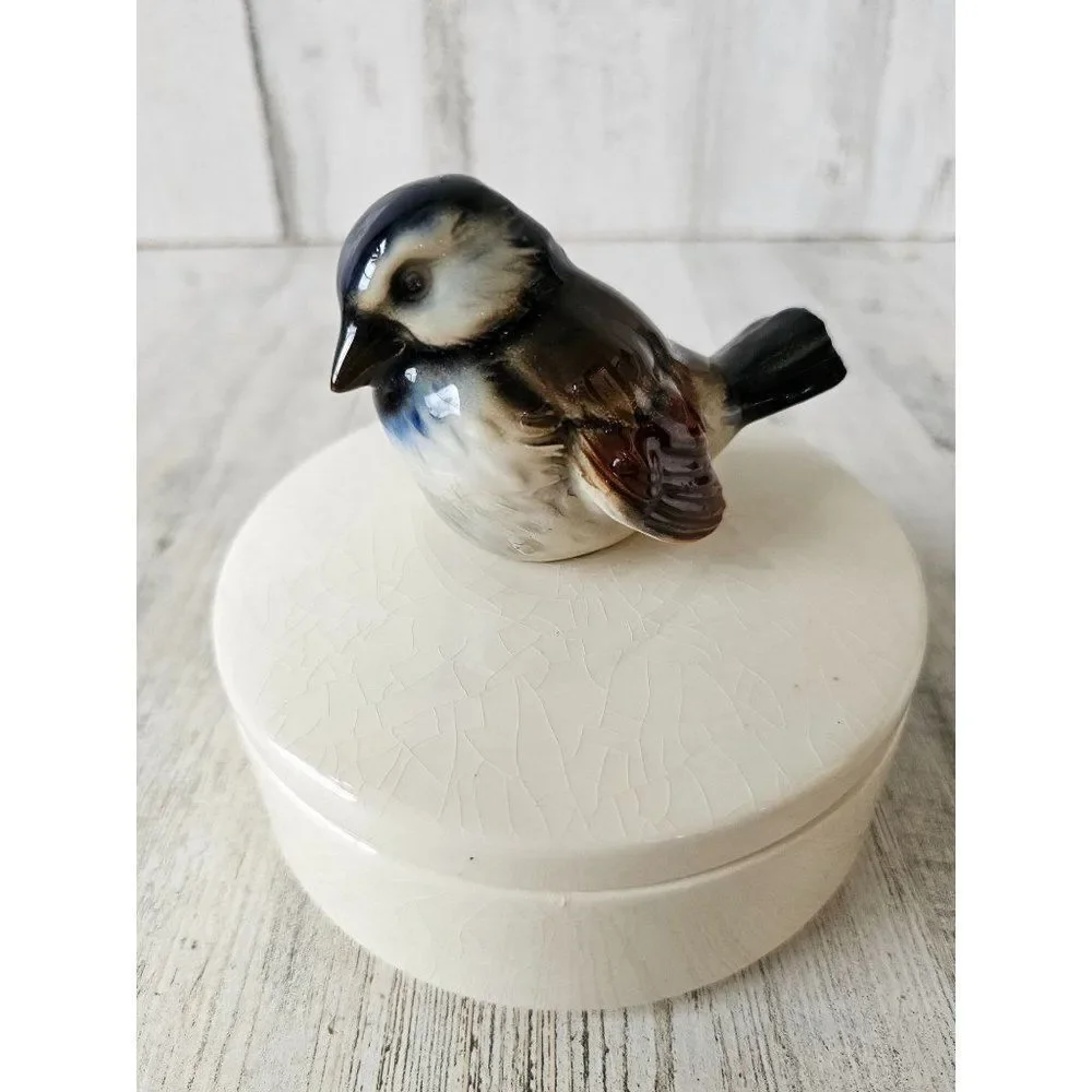 Goebel bird lidded dish container jewelry 839914‎ vintage canister